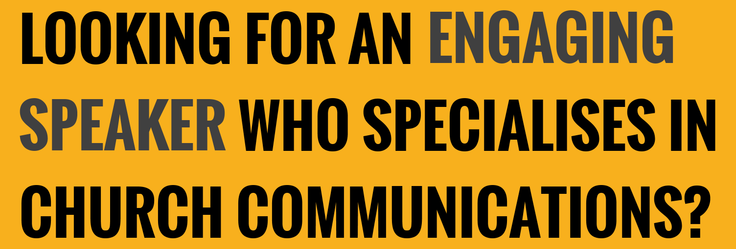 Looking for an engaging speaker who specializes in church communications?